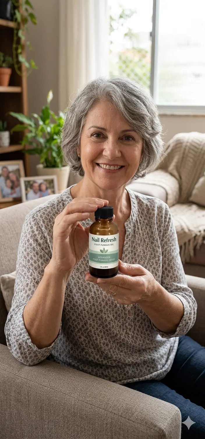 Woman showing healthy nails after daily nail care routine